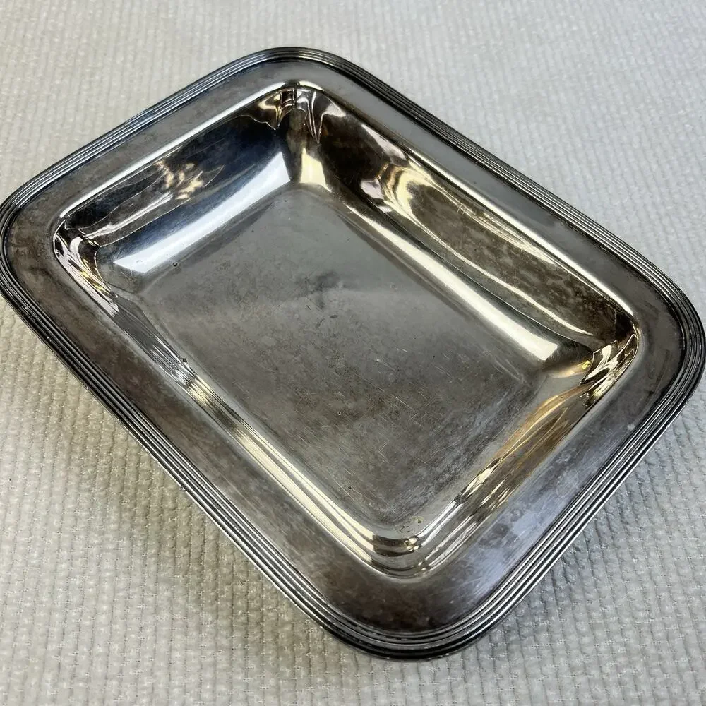 Silver Plated Serving Dish 9 x 7 E.G. Webster & Son USA Vintage Home Party